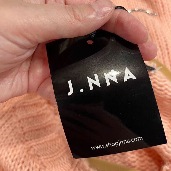 J. NNA Pink Color Block Button Up Cardigan Sweater Sz L‎ NWT Women’s - Picture 4 of 9